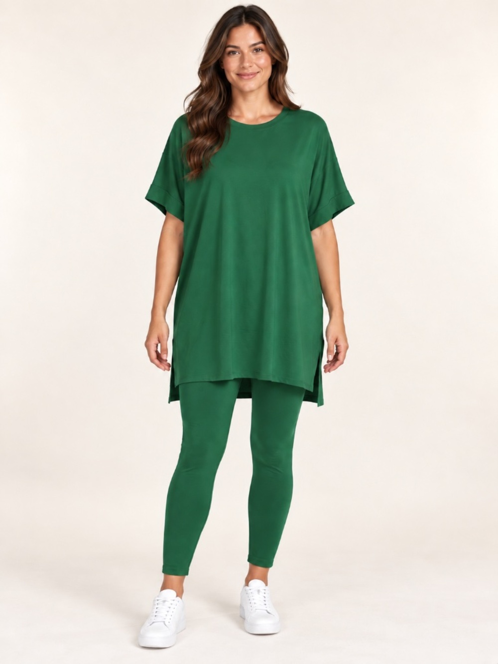Zenana Green Buttery Soft Tunic & Leggings Set